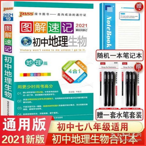 2021新版pass綠卡圖書圖解速記初中生物地理通用版 初一初二會(huì)考資料初中地理生物知識(shí)大全 七八年級中考基礎(chǔ)知識(shí)清單復(fù)習(xí)速記手冊